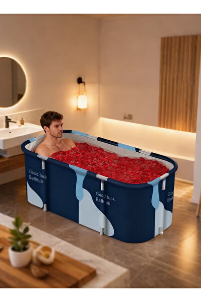 VOGMAX حوض استحمام يدوي قابل للطي، حوض استحمام محمول قابل للطي، حمام منفصل، د...