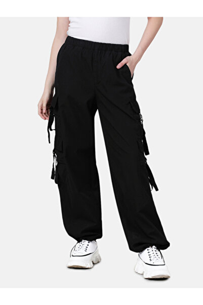 Bene Kleed By Styli Women Cargo Loose Fit Parachute Pants