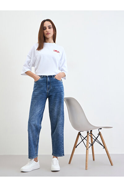 Styli Women Blue Relaxed Fit High Rise Jeans