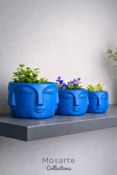 Mosarte سلسلة بوذا - مزهرية/تمثال وجه تجريدي بسيط - قطعة ديكور عصرية - طقم من...