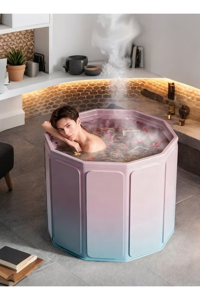 VOGMAX حوض استحمام ثلجي محمول قابل للطي، مناسب للاستحمام بالماء البارد والتعافي.