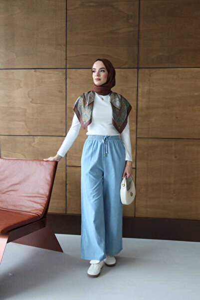 Neways 1105-Deniml Elastic Trousers Blue