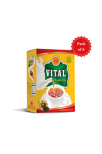 vital tea شاي داندار الأسود الفاخر - عبوة من 6 أكياس، مزيج كيني منتقى يدويًا ...