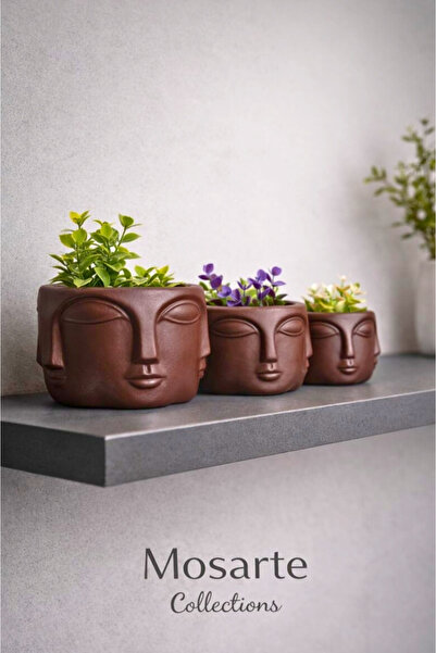 Mosarte Buda Series Minimalist Soyut Yüz Vazo / Heykel – Modern Dekoratif Obj...