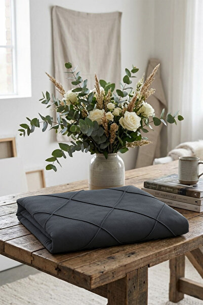 Mobpazar Başlık Kılıfı , Mimoza Yatak Başlık Kılıfı Antrasit