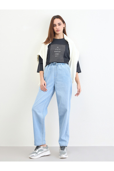 Styli Women Light Blue Relaxed Fit High Rise Jeans