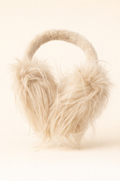 Katia&Bony Children's Ear Furry Headphones Beige