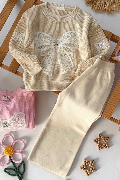 Minigimin Cicileri Set de tricotaje pentru fetiță Miniğimin Cicileri cu detal...