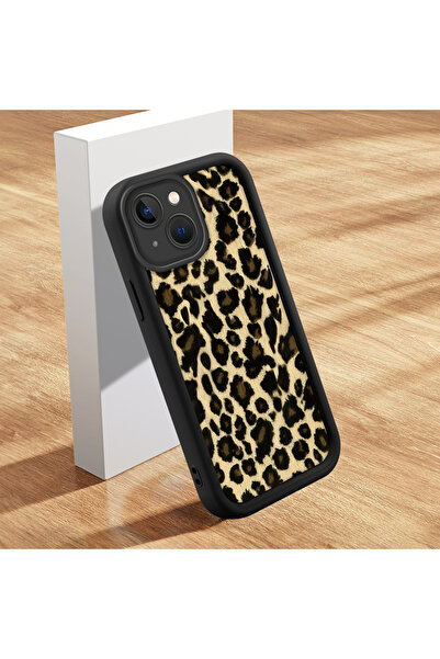 Hontinga حافظة هاتف بسيطة متوافقة مع هاتف iPhone 14 Plus بنمط النمر من السيلي...