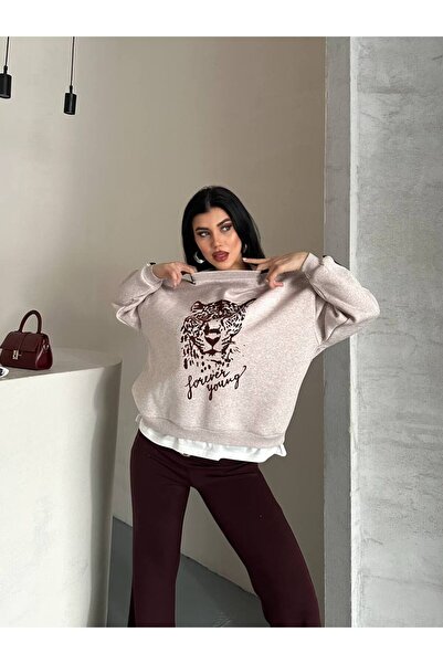 DİMA FASHİON Tiger Detail Sweatshirt