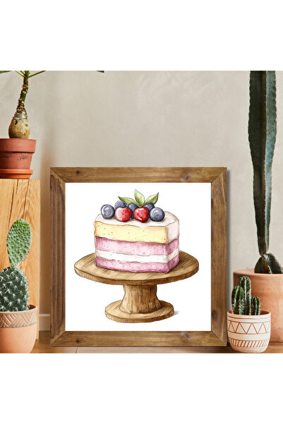 woodhomeworks One Piece Real Wood Framed Decor Pictură pătrată