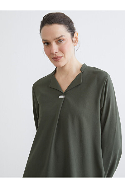 LC Waikiki Croc Collar Blouse