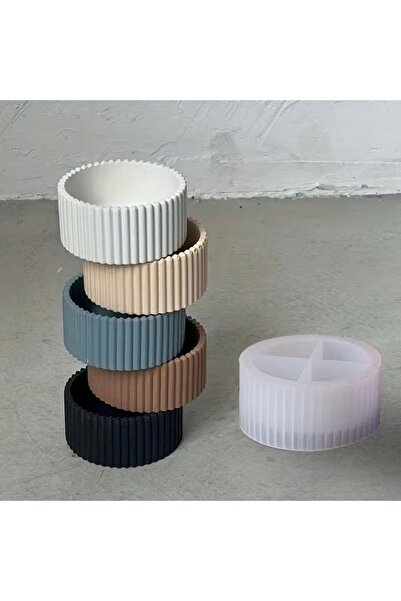 AnkaHobiMarket Çizgili Kutu (Alt) Silikon Kalıp (S984)