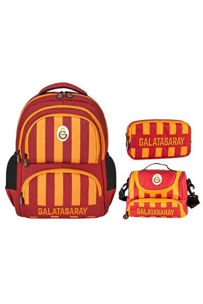 Galatasaray Erkek Çocuk Nakışlı Üçlü Çanta Seti - 25539