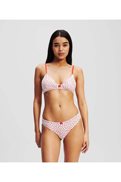 Karl Lagerfeld KARL HEART TRIANGLE BRALETTE White-Red Karl Women