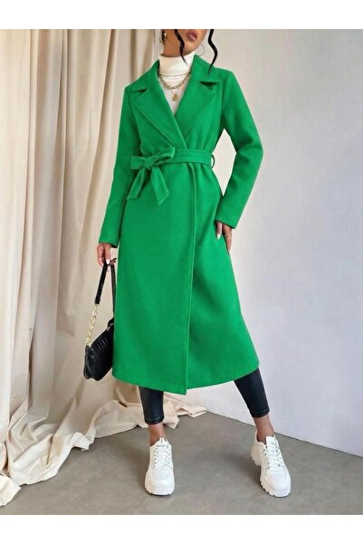 mass fashion Kadın Yırtmaç Detaylı Kaban