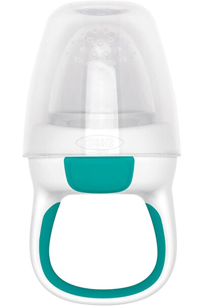 Oxo مُغذّي أطفال ذاتي من السيليكون - لون أزرق مخضر