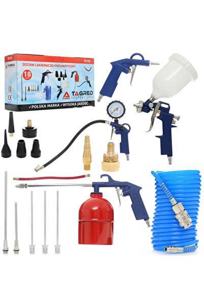 Tagred Professional Kit de accesorii pentru aer comprimat Tagred, TA103, 18 p...