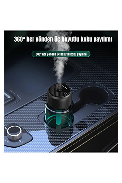 FaroxTech Akıllı Araç Kokusu Sensörlü Oto Parfümü Premium Cam Tasarım Aromate...