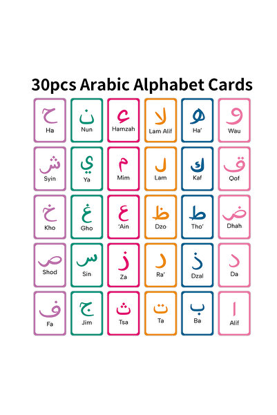 Choice 30 بطاقة حروف عربية مناسبة للمبتدئين في اللغة العربية، وللتعليم المبكر...