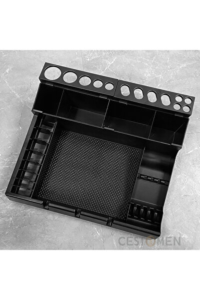 Choice5 صندوق تخزين جديد أسود اللون بسعة كبيرة لأدوات الحلاقة الاحترافية، حام...