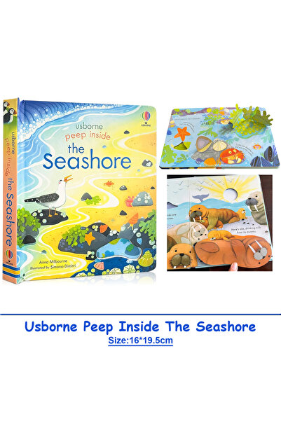 Choice كتاب "شاطئ البحر" من أوسبورن، كتاب مصور ثلاثي الأبعاد قابل للطي، كتب ت...