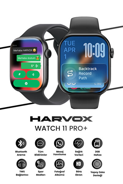 HARVOX Watch 11 Pro+ Akıllı Saat Iphone Ve Android Tüm Telefonlara Uyumlu