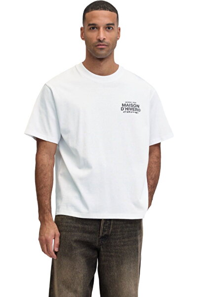 Jack & Jones JACK &JONES Crest Back Print t-shirt - 12286090-Bright White