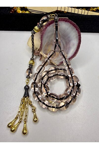 İskenderun Tesbihcilik Water-Like Transparent Heavy Design Tasseled Antique M...