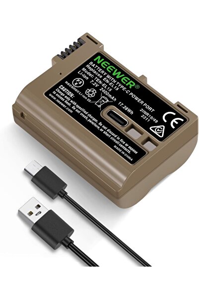 NEEWER بطارية بديلة EN-EL15c بسعة 2400 مللي أمبير/ساعة لكاميرات نيكون