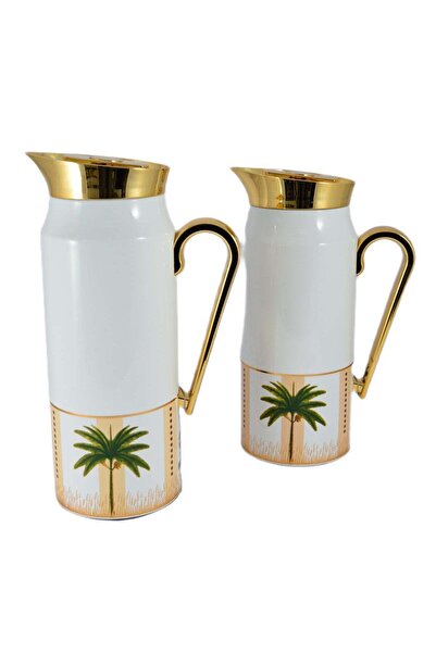 HOME MAKER 2-Piece Thermal Flask Set – 0.75L & 1L – Stainless Steel Exterior ...