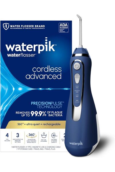 Waterpik Cordless Advanced Water Flosser, Classic Blue