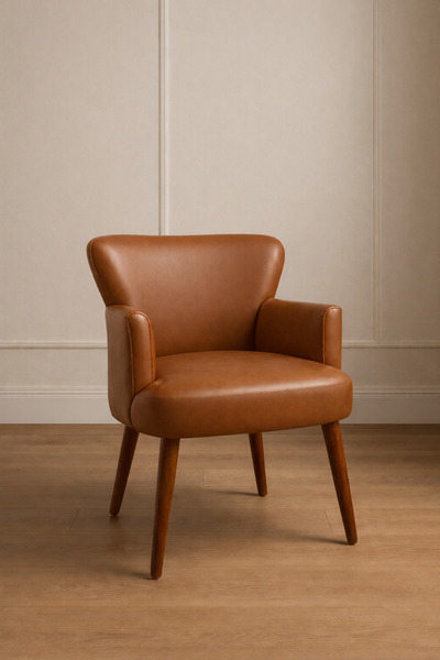 Azra Mobilya Roma Taba Deri Modern Berjer Koltuk | Tekli Koltuk – Şık ve Konf...