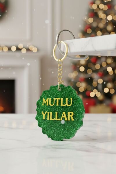 Uretti - Yasemen 7822 6517 Handmade Epoxy Happy Birthday Themed Keychain / 5.5 cm