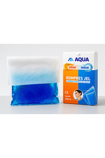 Aqua Soğuk Sıcak Kompres Jel 27X35 cm – Tekrar Kullanılabilir Sıcak & Soğuk J...