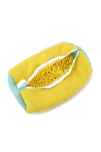 Choice1 1 قطعة 1/2 قطعة كيس غسيل أحذية قطن غسيل ألياف ناعمة تزيل الأوساخ بسهو...