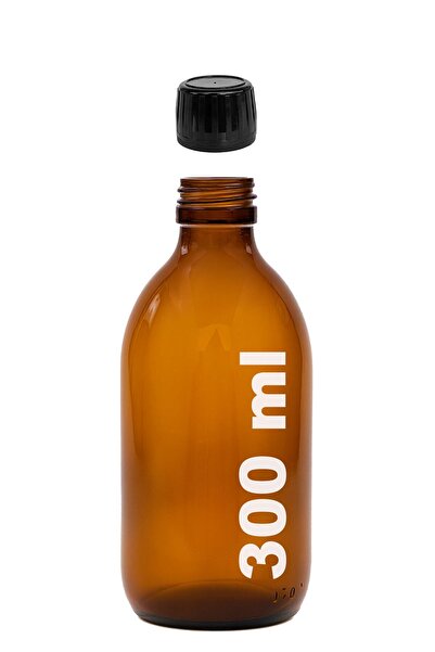 Afracam 300 ml Round Medicine Syrup Bottle 300 Cc Amber Brown Glass Bottle wi...