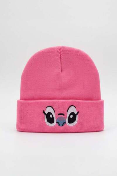 Karakedi Ροζ Χαριτωμένο Καπέλο Unisex με σχέδιο Lilo & Stitch