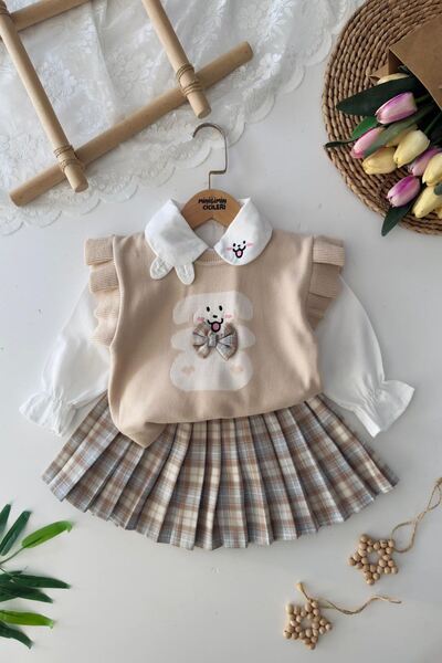 Minigimin Cicileri Моето малко момиченце с сладка пола с шотландски десен и т...