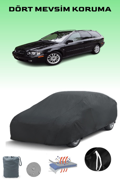 Breen غطاء سيارة فولفو V40 أسود من 2000 إلى 2004، غطاء سيارة، خيمة سيارة