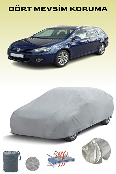 Breen Gray Volkswagen Golf 6 Variant Car Tarpaulin, Auto Cover, Car Tent