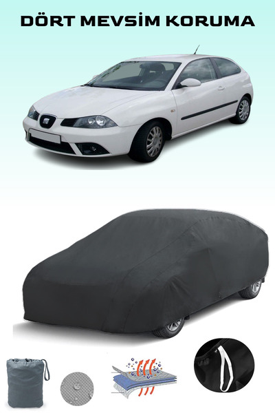 Breen غطاء سيارة أسود لسيارة سيات إيبيزا ثلاثية الأبواب موديل 2006 - 2008، غطاء سيارة، خيمة سيارة
