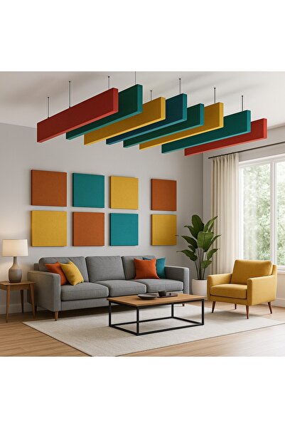 Elit Acoustic Lilyum Akustik kumaş kaplı Asma Baffle Tavan Ve Duvar Panelleri...