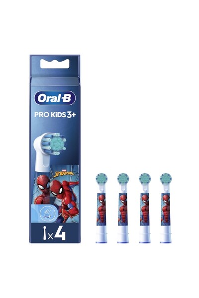 Oral-B Pro Kids Spiderman electric toothbrush refills, 4 pcs