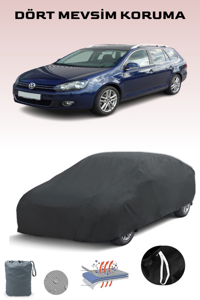 Breen Black Volkswagen Golf 6 Variant Car Tarpaulin, Auto Cover, Car Tent