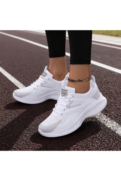 SOSENFER Kadın Spor Ayakkabıları, Nefesli Moda Yumuşak Toplu Koşma Hafif Spor...