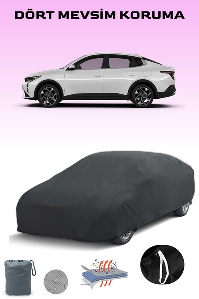 Breen Black Kia K3 Car Tarpaulin, Auto Cover, Car Tent