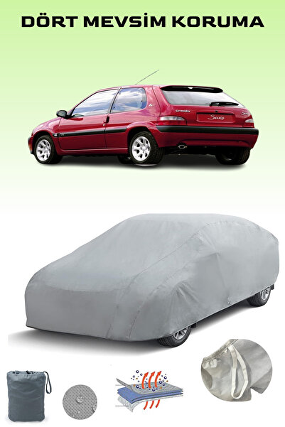 Breen غطاء سيارة رمادي لسيتروين ساكسو 3 أبواب VTS موديلات 1998 - 2003، غطاء س...