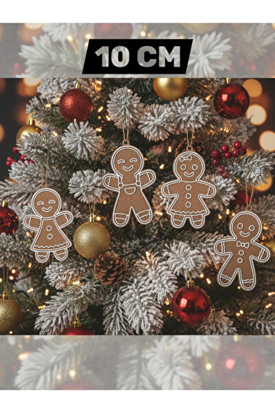 tekmation 4-Piece Cookie Tree Ornament, Christmas Tree Ornament, 10 cm Christ...