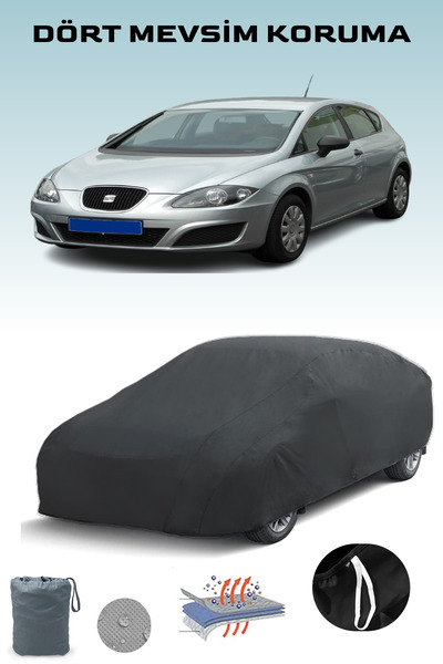 Breen غطاء سيارة أسود لسيات ليون 2009 - 2012، غطاء سيارة، خيمة سيارة